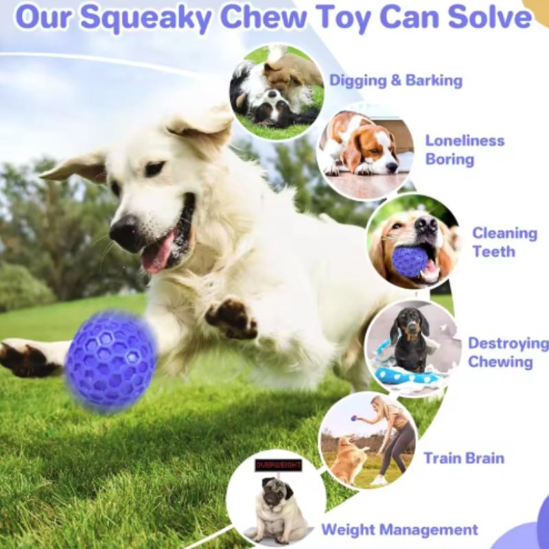 Interactive Rubber Ball Dog Chewing Toy for Small Medium Large Animals Pet Tooth Cleaning Indestructible Ball Pet Accessories