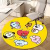 1pc BT21 Characters Circle Round carpet, Made of Polyester,Perfect for Decorating Office Chairs, Living Rooms,fplt306