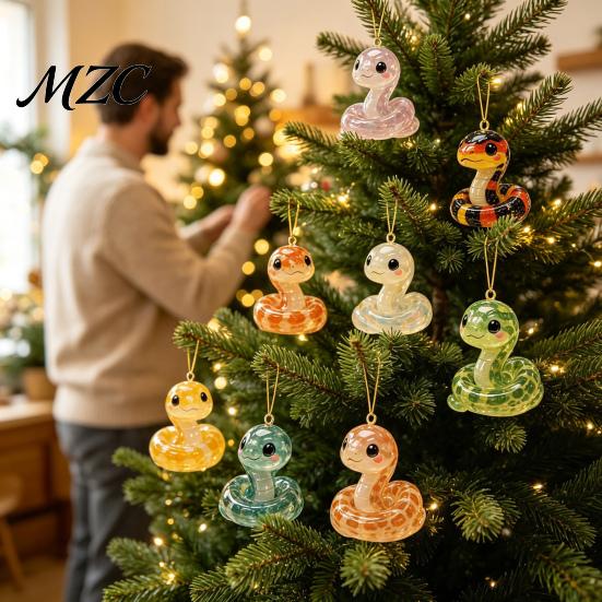 Blind Box Toys for Kids Christmas Cartoon Snake Advent Calendar, 24 Days Acrylic 2D Flat Surprise Figures, Collectibles Countdown Calendar Home