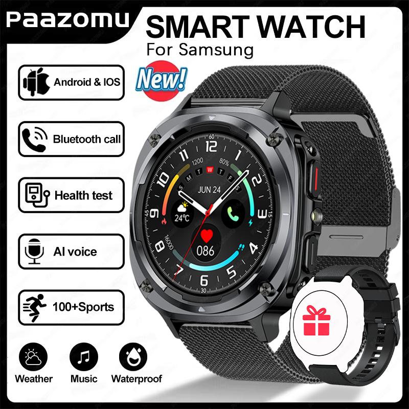 2026 New Military SmartWatch Men LED Flashlight 1.39inch Fitness Tracker Sport Heart Rate IPx8 Waterproof Smartwatch 2