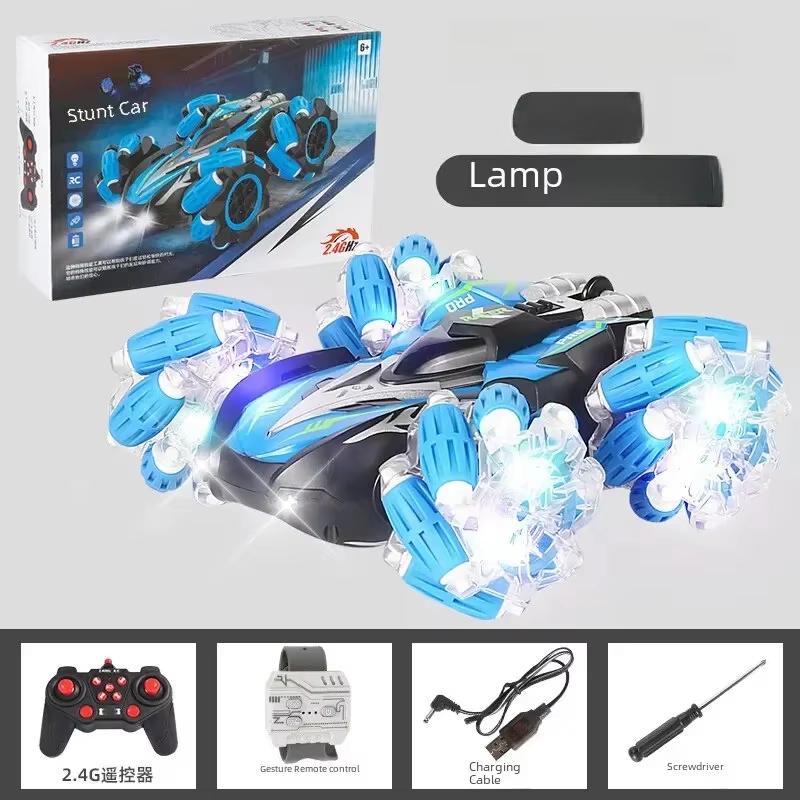 Новый 2.4g Rc гоночный автомобиль портативный двухсторонний трюковой дрифт автомобиль зарядка высокоскоростной внедорожник полноприводный внедорожник электрическая детская игрушка подарок