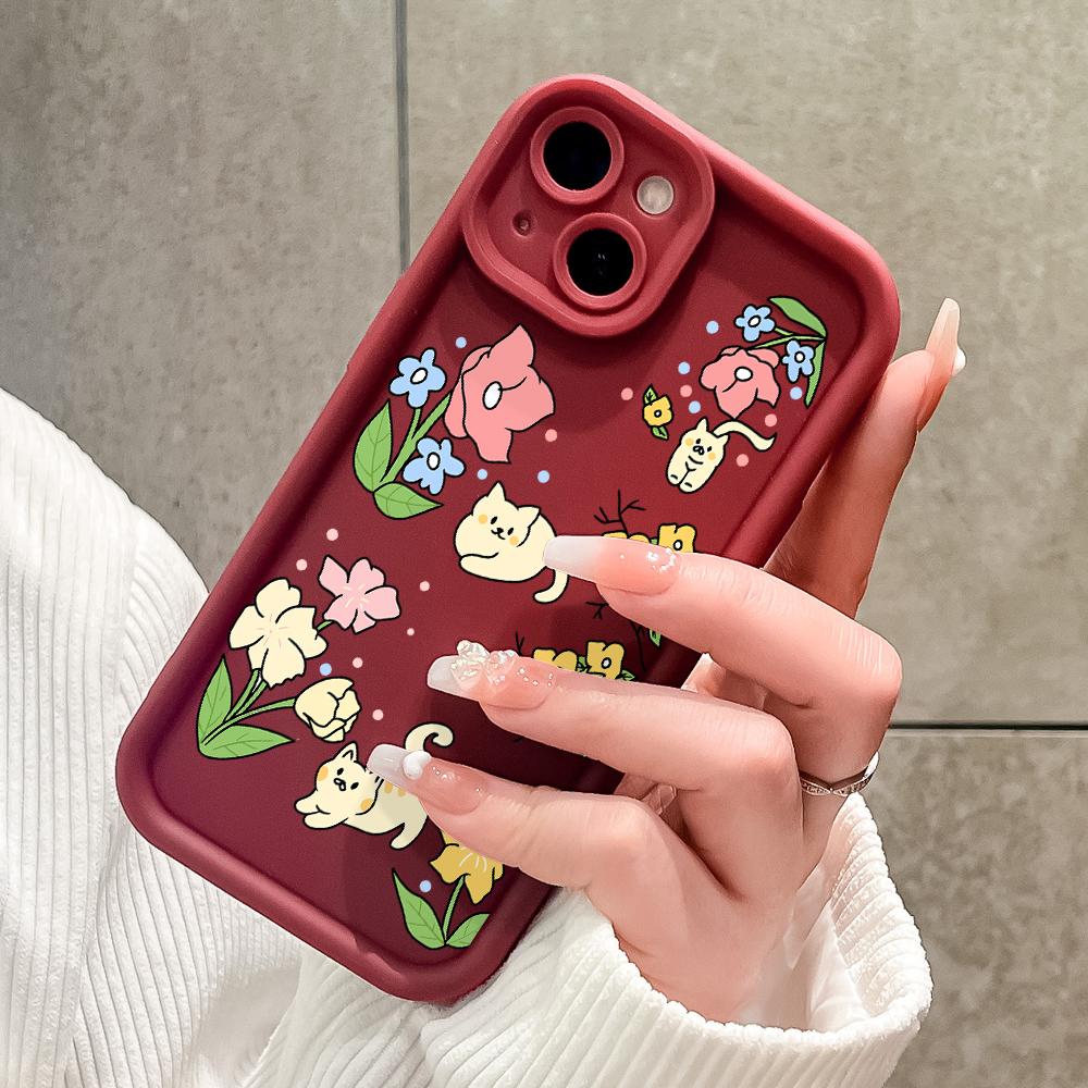 Милый мультяшный мягкий чехол для телефона Realme OPPO Reno VIVO Infinix Tecno Oneplus с полной защитой камеры, противоударный защитный резиновый чехол