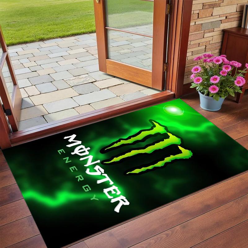 Коврик из кристального бархата с принтом Monster Energy Анти?Носки?Износостойкий ковер для пола для домашнего интерьера