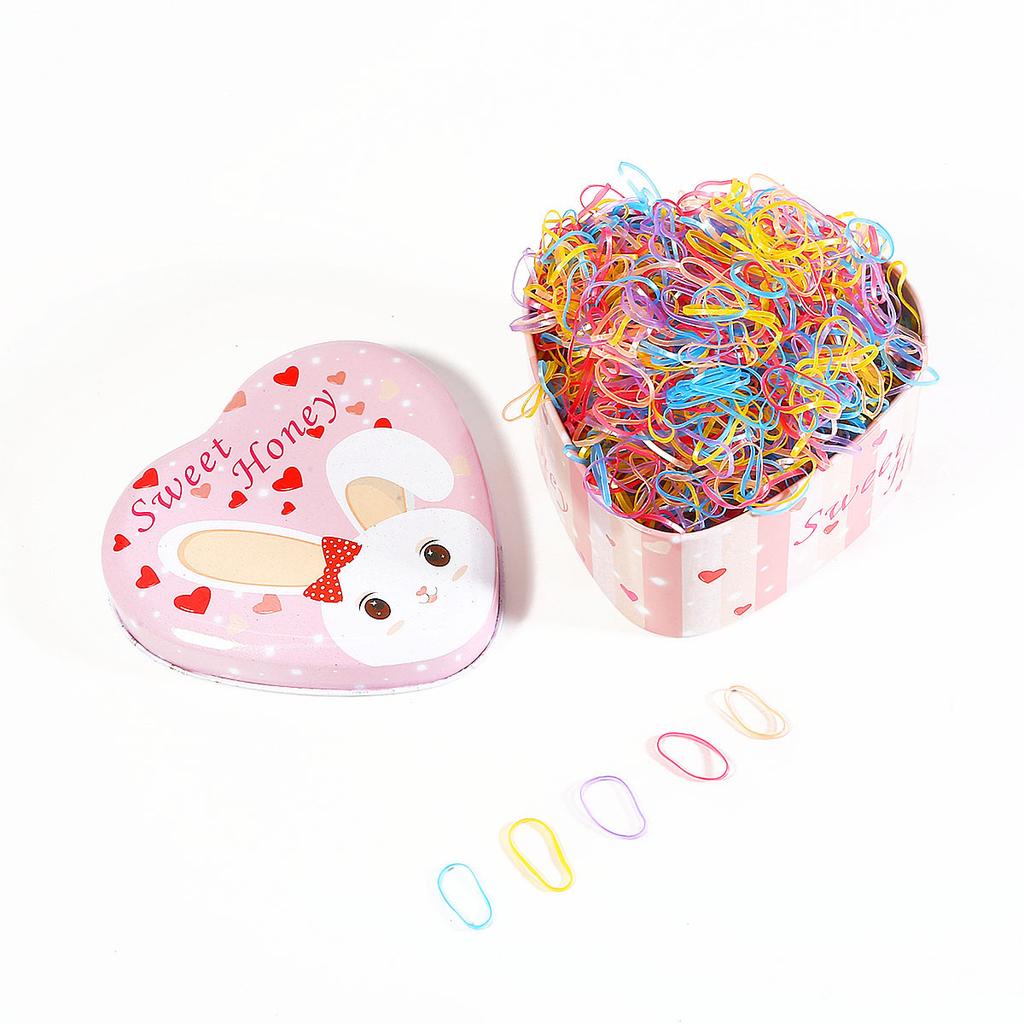500-1000pcs/bag Child Baby Braider for Hair TPU Disposable Elastics Hair Bands Girls Ponytail Holder Rubber Bands Hair Styling Tool