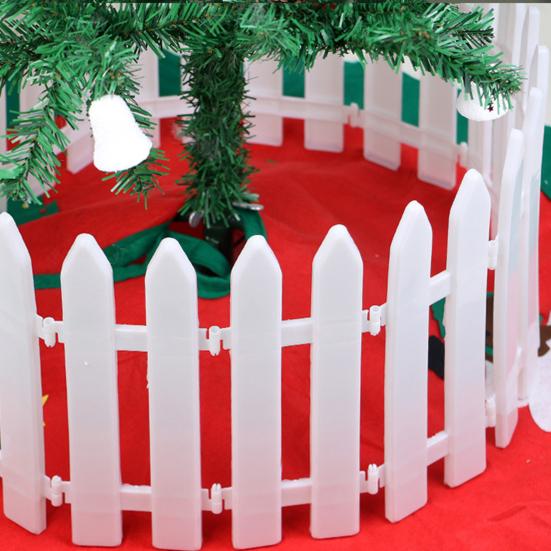 5/10/25 шт. Рождественский забор, белый штакетник для рождественской елки, простая сборка, многоразовый рождественский забор для праздничного внутреннего украшения