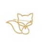 Gold Fox Brooch: Elegant Women's Suit Pin, Stylish Korean Fashion Accessory