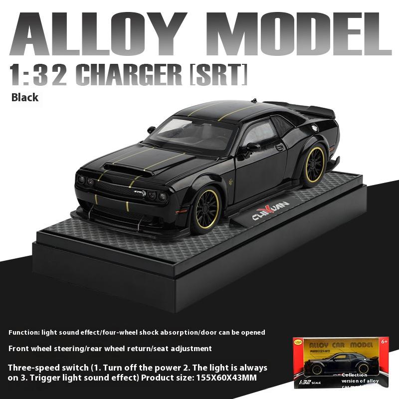 Игрушечная машинка Dodge Challenger Hellcat для 1: Масштаб 32 Литые Металлические Машинки Игрушечные Откатные Модели Машинок Hellcat Со Звуком и Светом Hellc