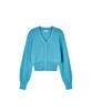 Весенний кардиган Benetton с V-образным вырезом (Бирюзово-синий)