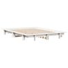 Vidaxl Rama Łóżka Bez Materaca, Biała, 135X190 Cm, Lite Drewno Sosnowe