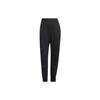Solid Color Logo Joggers with Elastic Waist Women Bottoms Black HF2466