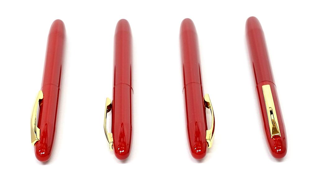 Grained Leather Pencil Case Moss Green Metal Touch Bar Silver and All Brass Brasda Capo Rotating Ballpoint Pen Hysteric Red Set SASMG-ALST-JT12