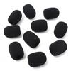 5Pcs Microphone Headset Grill Windscreen Sponge Foam Black Mic Cover