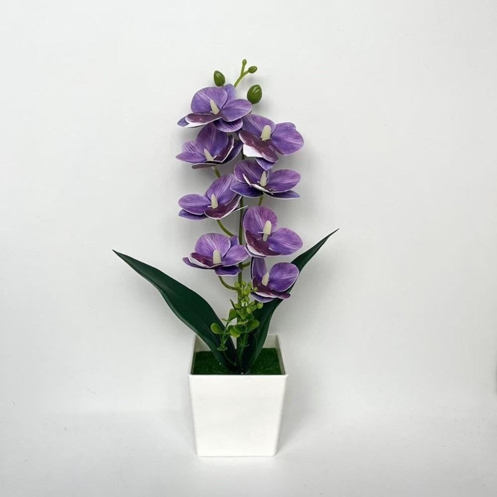 Phalaenopsis Artificial Faux Plants Multi-Bloom Bonsai Living Room Ornaments