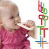 Children's Teething Silicone P-shaped Sensory Chewing Toy Baby Teeth Necklace Grinding Rod Bite Baby