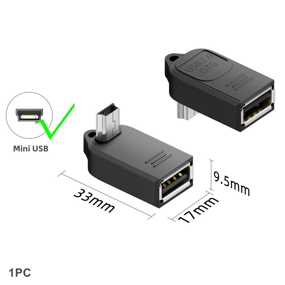 Адаптер Micro USB OTG Угловой 90 градусов Мини USB на USB-A Конвертер Поддержка Зарядки Телефона Планшета Plug and Play