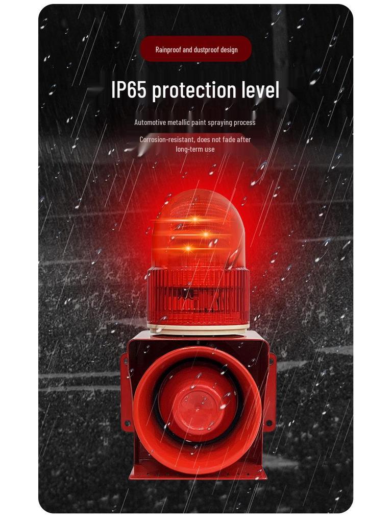 High Power Industrial Sound & Light Alarm with Wireless Remote Control for Forklift (220V/24V/12V/380V)