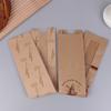 10Pcs Oil Proof Kraft Paper Long Bread Bags With Transparent Window Baguette Baking Packaging Bags For Birthday Party Event