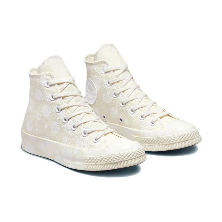 Converse Женские кроссовки Chuck 70 High Polka Dots Cream Egret White A01183C