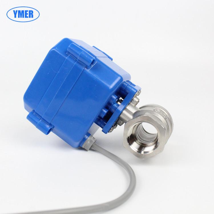 YMER Stainless Steel Mini Electric Ball Valve, 220V/24V/12V, 3-Wire Single/Double Control, Two-Way Water Valve