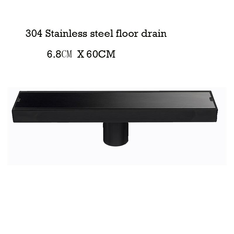 BAKALA Invisible Bathroom Floor Drain 20-120CM Square Waste Filter Drainage Anti-odor Shower Drain Strainer Kitchen Accessories