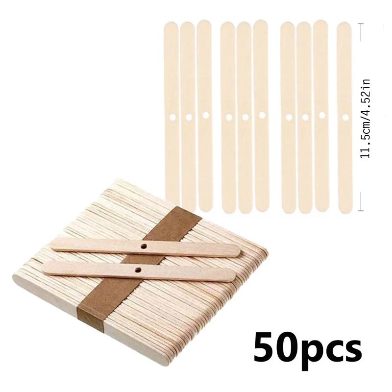50 шт. деревянных подставок для фитиля свечей, инструмент для изготовления свечей, цветной деревянный подставок для фитиля свечей, экологический подсвечник, фиксатор, инструмент для смешивания