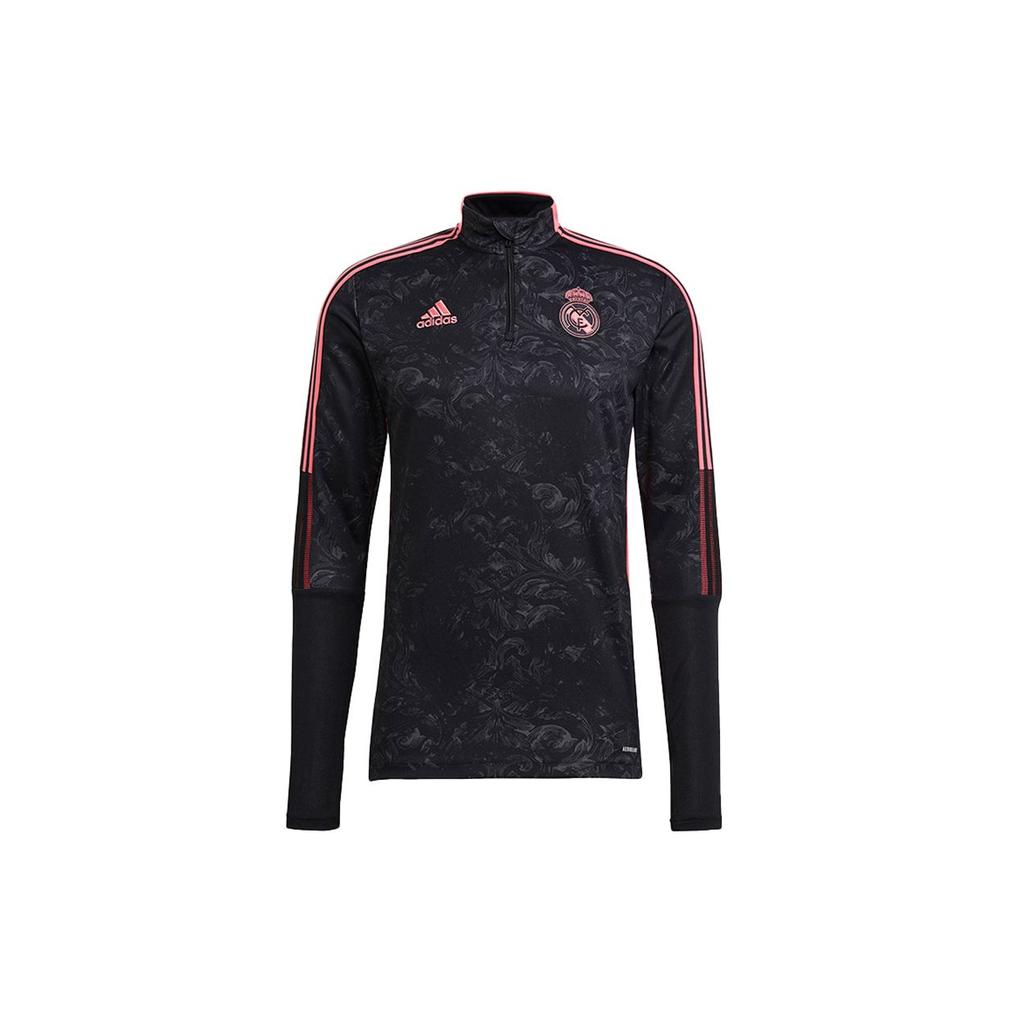Adidas Training Long Sleeve Football Jersey 20-21 Season Real Madrid Men Tops Black GL0040
