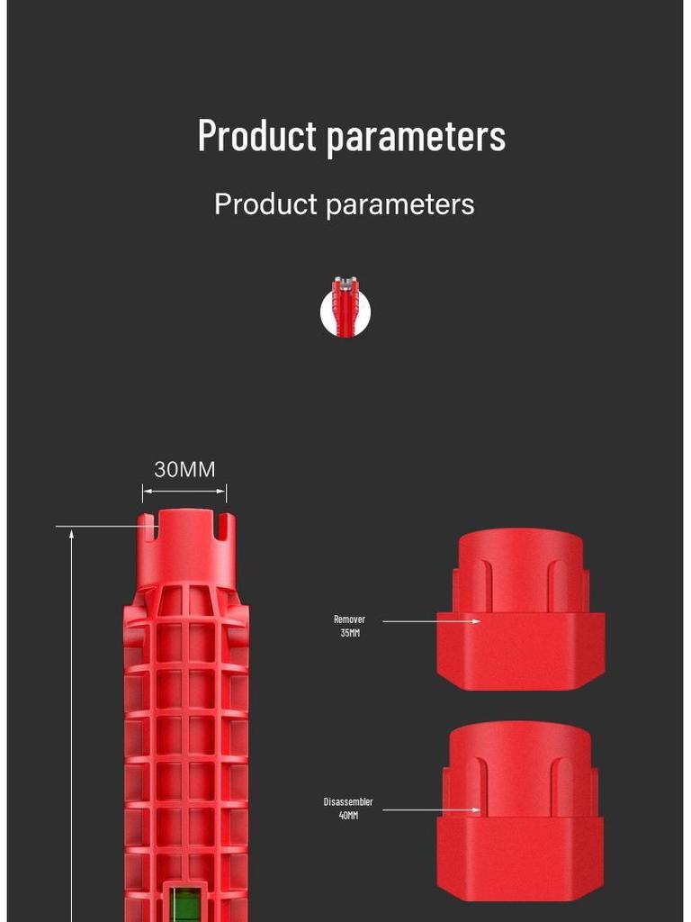 Многофункциональный инструмент восемь-в-одном для сантехники, гаечный ключ для труб и смесителей для ванных комнат