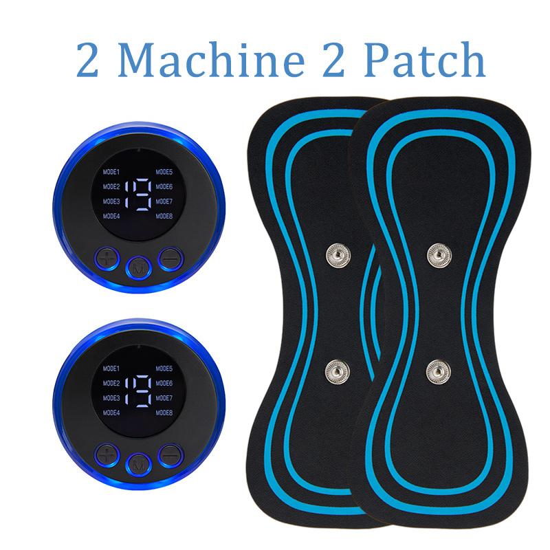 EMS Mini Electric Pulse Neck Masager LCD Display 8 Mode Cervical Massage Patch Muscle Pain Relief Tool Portable Body Massager
