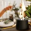 Desktop Fireplace Alcohol Cylinder Fireplace Lamp Fire Pit Black Metal Alcohol Fireplace Home Outdoor Courtyard Fireplace YLE353