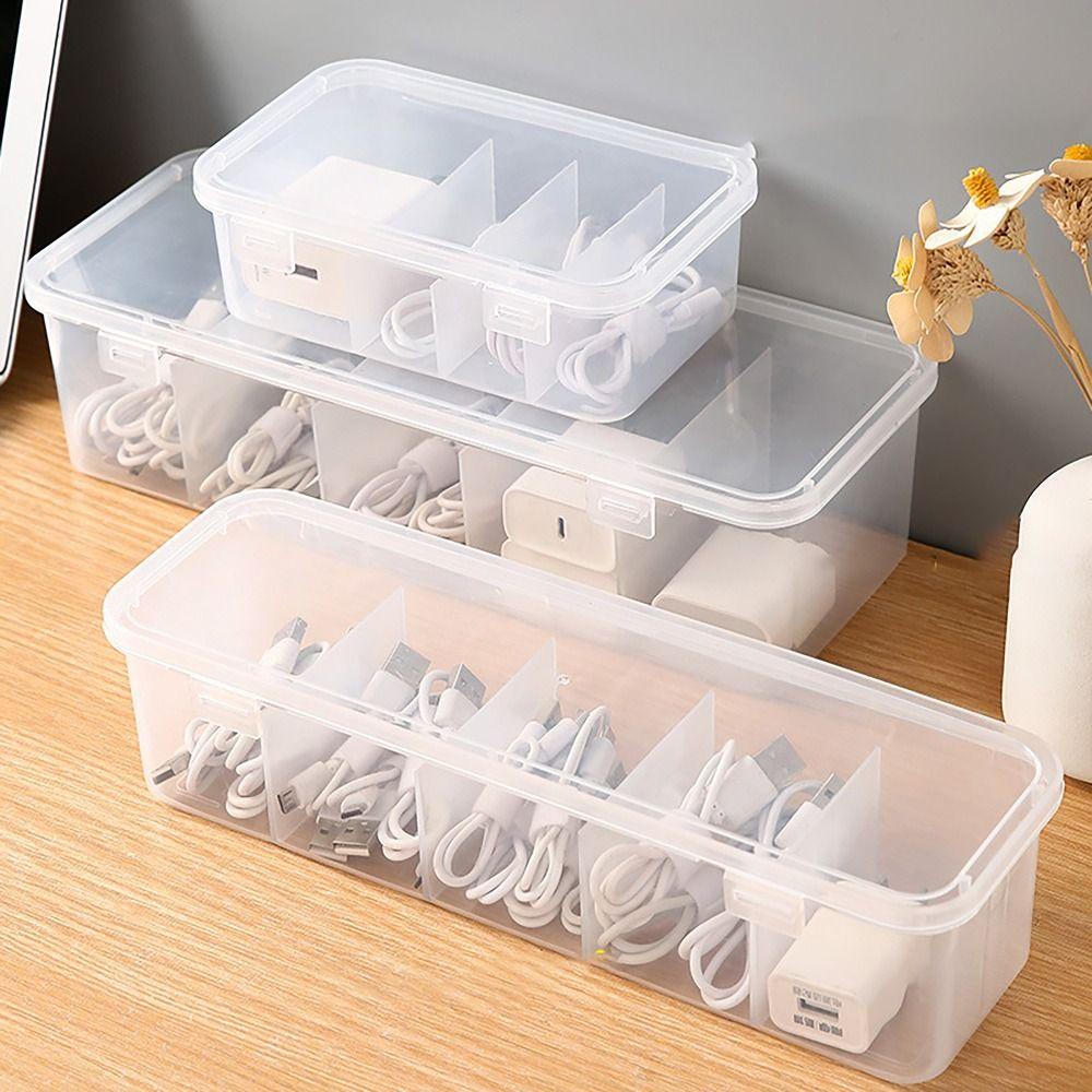 Case Classification Data Cable Organizer Transparent Desktop Organizer  for Office Home