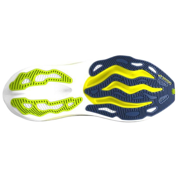 Brooks Glycerin Max Лайм Темно-синий Пион Мужские Кроссовки Желтый Белый 110447-1D-303