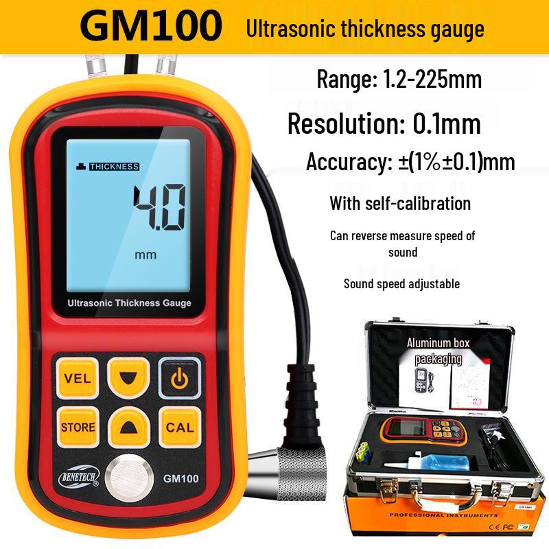 Цифровой ультразвуковой толщиномер металла BENETECH GM100