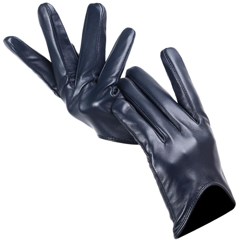 Короткие женские перчатки из овчины, зимние теплые тонкие модные перчатки с сенсорным экраном, мода 2001 г.