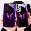 Verde Mariposa Для Samsung Galaxy Note 8 9 S10 Plus S20 S21 FE S23 Ultra A70 72 73 50 51 52 53 Закаленное Стекло Чехол для Телефона