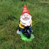 Bicycle Gnome Flower Dwarf Patio Statue Garden Dwarf Decorative Sculpture Ornament Outdoor Jewellery Outdoor Statue