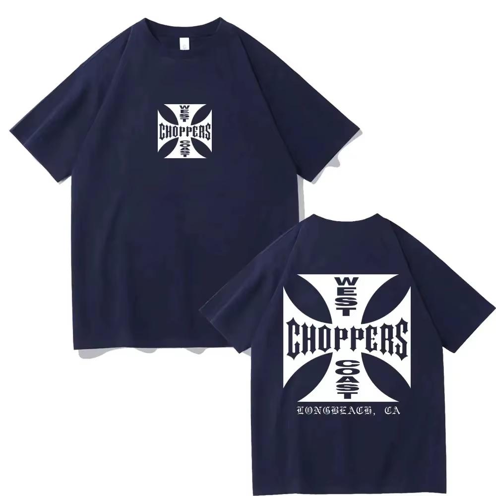 2026 Новая летняя модная футболка Женская Мужская Футболка с принтом West Coast Choppers Повседневная с коротким рукавом с круглым вырезом