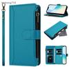 Zipper Leather Case For Blu View 5 Pro Speed B1550VL Bold K10 K50 G53 G54 G64 C9 5G Wallet Cover Casing