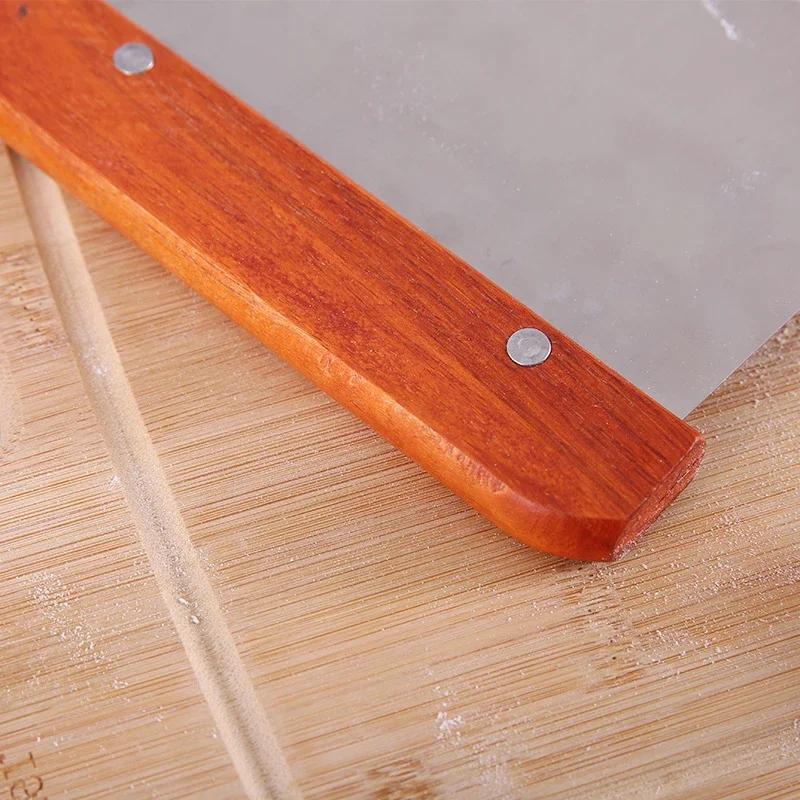 Нож для резки теста Скребок из нержавеющей стали Скребок с антипригарным покрытием Скребок для рисовых рулетов Резка теста для торта Паровая булочка Ручная раскатка рулетов