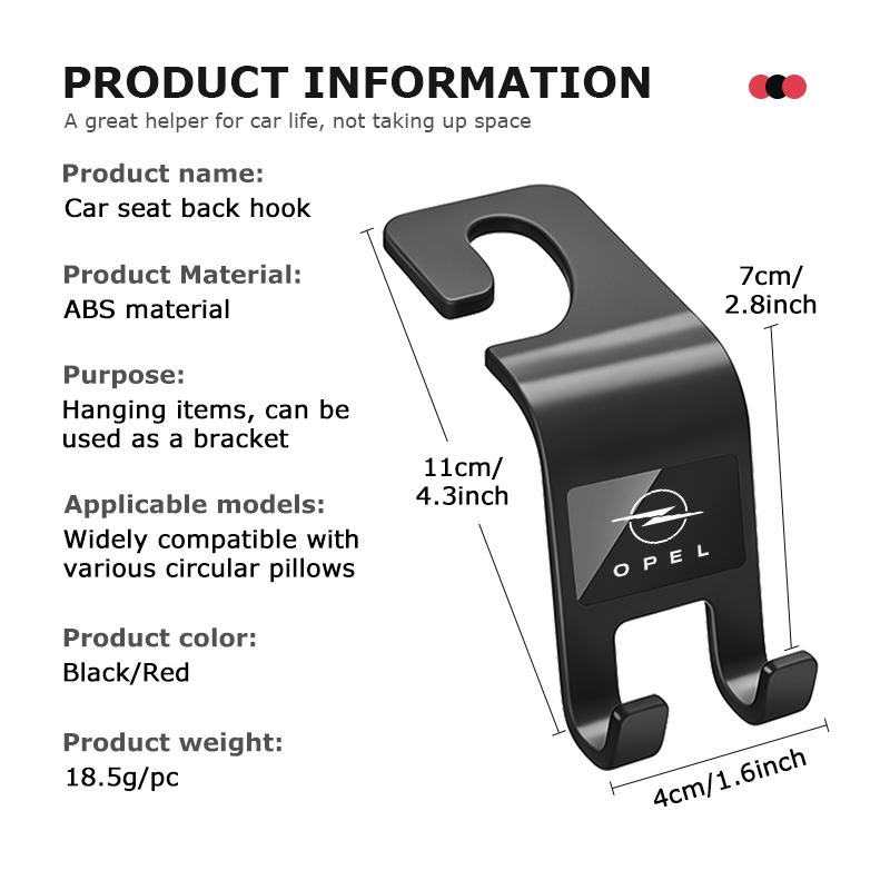 AAAYR1 Car Seat Headrest Hooks Seat Back Hooks Storage Holder For Opel OPC Astra J H G K Insignia Corsa D B E Mokka Vectra B