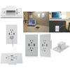 Convenient 2 Pack 2 Outlet 2 Usb Port Wall Socket Charger Panel