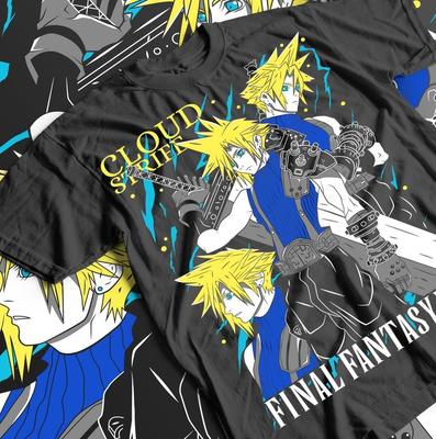 Футболка Final Fantasy FF Клауд Мугл Звездный Мако Реактор Подарок Аниме Футболка