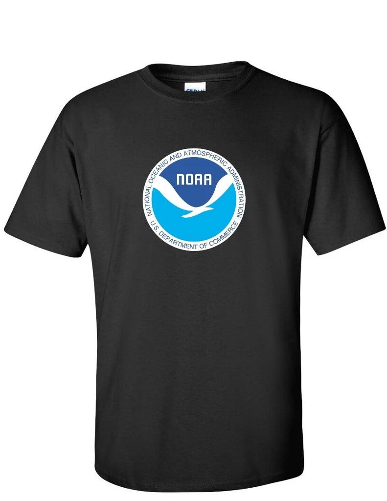 National Oceanic and Atmospheric Administration Logo Tee Shirt Black T-Shirt