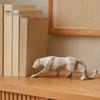 Художественная фигурка животного 3D геометрический гепард, Орнамент, Прочная скульптура из PLA, Современный минимализм, Аксессуары для офисного стола, Статуэтка с текстурой камня, для