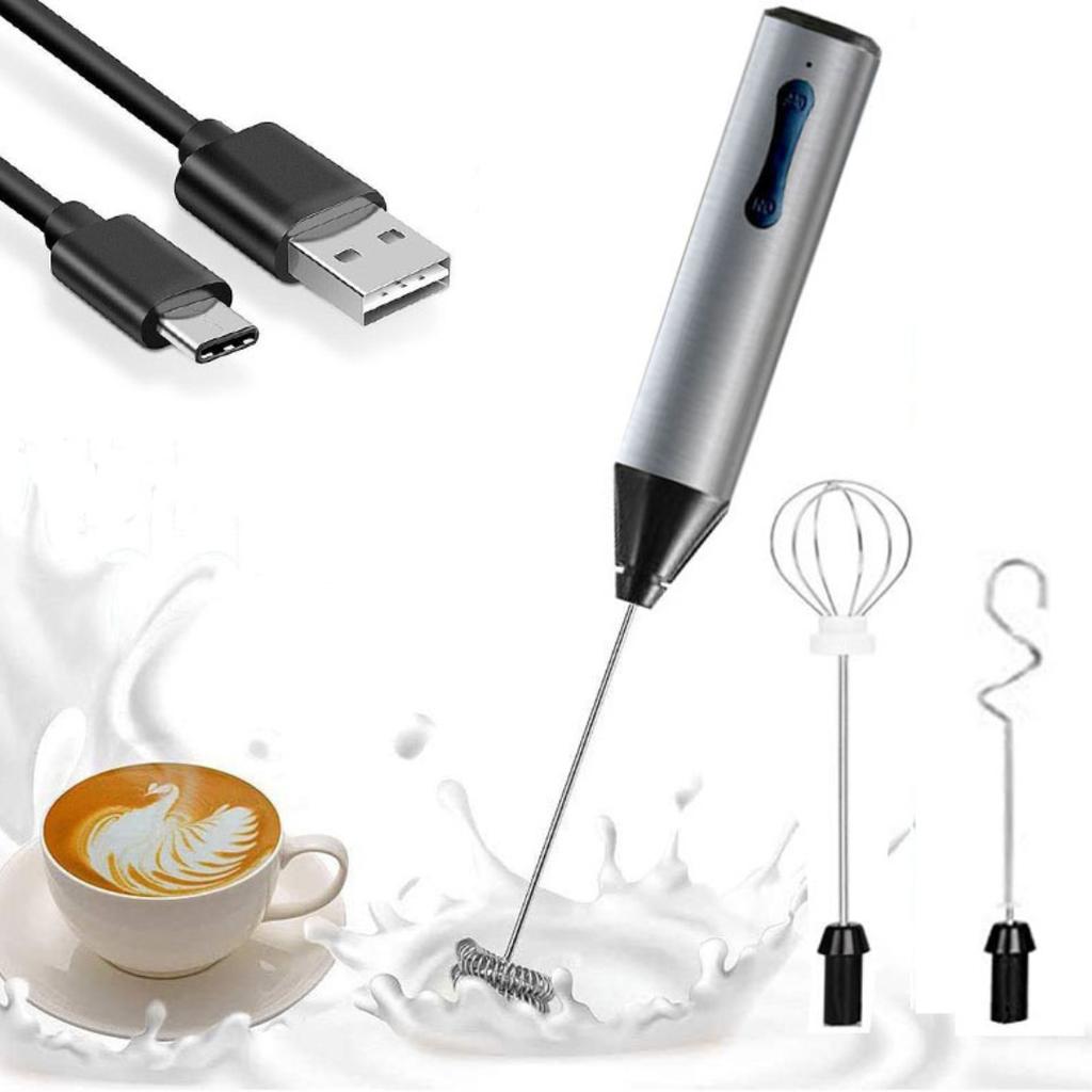 Беспроводной вспениватель молока, электрический ручной блендер с USB, электрическая мини-кофеварка, миксер-венчик для кофе, капучино, крема
