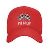 Custom Race Car Pit Crew Checkered Flag Baseball Cap Outdoor Unisex Women's Adjustable Racing Sport Dad Hat Spring Snapback Caps