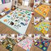 Мультяшный ковер с алфавитом и животным узором, коврик для раннего развития детей, мягкий, с защитой от падений, подходит для детской комнаты, спальни