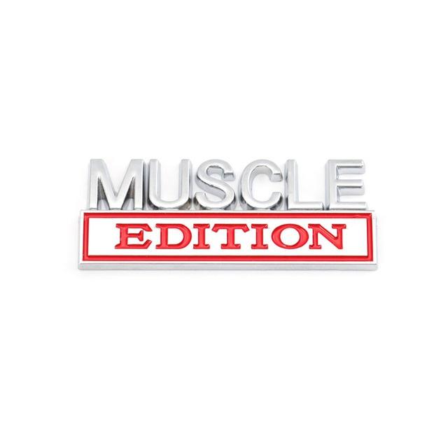 1Pc 3D Metal Muscle Edition Logo Car Front Grille Badge Side Fender Rear Trunk Emblem Sticker Decal