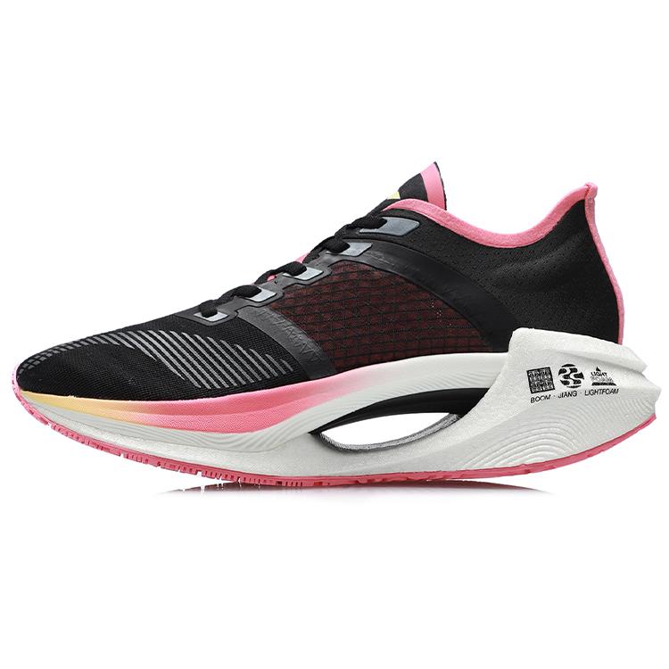 Li Ning Shadow Essential Кроссовки для бега Женские Низкие Черный/Розовый ARHR122-2
