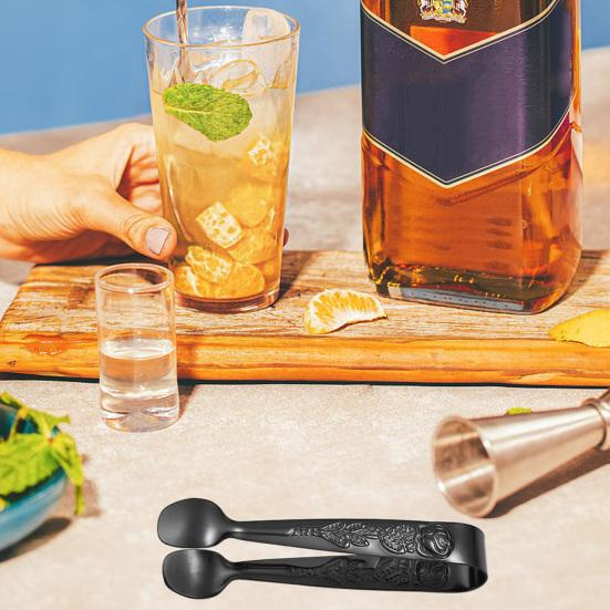 Зажим для кубиков льда из нержавеющей стали, нержавеющий, яркий цвет, удобная ручка, круглая головка, сахар, еда, барбекю, щипцы для выпечки, кухонный инструмент