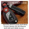 Прочный чехол-книжка для ключа автомобиля для Hyundai Solaris Creta Ix25 Kona Tucson Sonata FE I40 Elantra Ix35 I20 Ix45 HB20 Accent